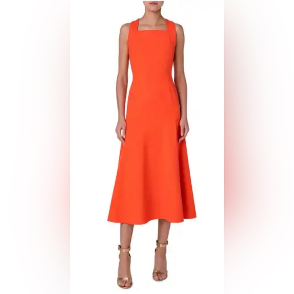 Stella McCartney Elegant Orange Midi Dress